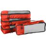 AmazonBasics Amazon Basics Inpak kubus, compact (4-delige set), rood