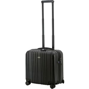 JSA 45554 trolleykoffer ABS, 2-in-1 reistrolley, rolkoffer van ABS-kunststof, reiskoffer met dubbele 360° lichtlopende wielen, mat zwart, 41 cm, Trolley 2-in-1 JSA 45554 trolleykoffer ABS, 2-in-1 reistrolley, rolkoffer van ABS-kunststof, reiskoffer met dubbele 360° lichtlopende wielen, mat zwart, 41 cm, Trolley 2-in-1