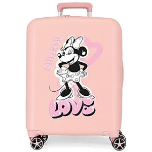 Disney Minnie Heart koffer, nude, 40 x 55 x 20 cm, robuust, ABS-kunststof, geïntegreerde TSA-sluiting, 38,4 l, 2,82 kg, 4 dubbele wielen, handbagage, Roze, Eén maat, cabinekoffer Disney Minnie Heart koffer, nude, 40 x 55 x 20 cm, robuust, ABS-kunststof, geïntegreerde TSA-sluiting, 38,4 l, 2,82 kg, 4 dubbele wielen, handbagage, Roze, Eén maat, cabinekoffer