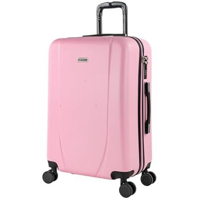 ITACA Middelgrote Koffer. Medium Trolley Reiskoffer van . Lichtgewicht ABS Harde Schaal 4 Wielen Cijferslot, Roze ITACA Middelgrote Koffer. Medium Trolley Reiskoffer van . Lichtgewicht ABS Harde Schaal 4 Wielen Cijferslot, Roze