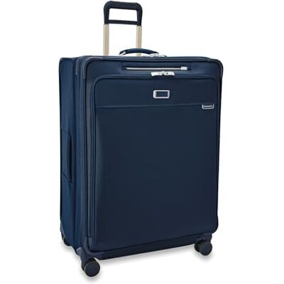 Briggs & Riley Uitbreidbare koffer met 4 wielen, marineblauw, X Large 78.7cm, XL Gecontroleerd Briggs & Riley Uitbreidbare koffer met 4 wielen, marineblauw, X Large 78.7cm, XL Gecontroleerd