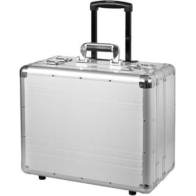 ALUMAXX Multifunktions Koffer CHALLENGER, Businesstrolley aus Aluminium, Alu Trolley, Pilotenkoffer Roller Case, 45 cm, 21 liter, Zilver (Zilver) ALUMAXX Multifunktions Koffer CHALLENGER, Businesstrolley aus Aluminium, Alu Trolley, Pilotenkoffer Roller Case, 45 cm, 21 liter, Zilver (Zilver)