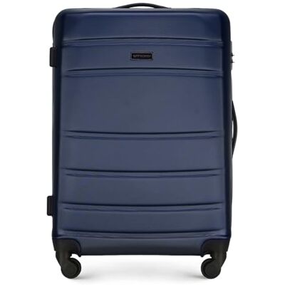 WITTCHEN Globe Line Medium koffer Medium trolley koffer Reiskoffer Check-in bagage van ABS Harde schaal trolley 4 wielen Cijferslot Maat M Donkerblauw KLM/Transavia/easyJet/Corendon Dutch Airlines WITTCHEN Globe Line Medium koffer Medium trolley koffer Reiskoffer Check-in bagage van ABS Harde schaal trolley 4 wielen Cijferslot Maat M Donkerblauw KLM/Transavia/easyJet/Corendon Dutch Airlines