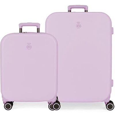 Enso Annie Kofferset, paars, 55/70 cm, robuust, ABS-kunststof, geïntegreerde TSA-sluiting, 116 l, 7,54 kg, 4 wielen, handbagage, Paars, Set Maletas, kofferset Enso Annie Kofferset, paars, 55/70 cm, robuust, ABS-kunststof, geïntegreerde TSA-sluiting, 116 l, 7,54 kg, 4 wielen, handbagage, Paars, Set Maletas, kofferset