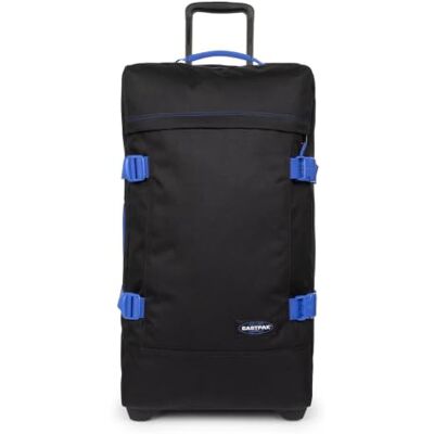 EASTPAK Tranverz L Grote Koffer 121L (79 x 40 x 33 cm), Duurzame Rolkoffer, Lichtgewicht Reistas met Dubbele Vakken, Telescoophandvat & TSA-slot KONTRAST BLACK BLUE EASTPAK Tranverz L Grote Koffer 121L (79 x 40 x 33 cm), Duurzame Rolkoffer, Lichtgewicht Reistas met Dubbele Vakken, Telescoophandvat & TSA-slot KONTRAST BLACK BLUE
