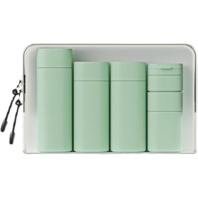 FANPOI 5Pcs Reizen Crème Dispenser Flessen Set Reizen Flessen Toilettas Containers Set, TSA Goedgekeurd, Travel Essentials, Lichtgroen FANPOI 5Pcs Reizen Crème Dispenser Flessen Set Reizen Flessen Toilettas Containers Set, TSA Goedgekeurd, Travel Essentials, Lichtgroen