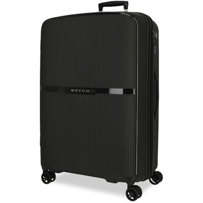 MOVOM Noon Grote koffer, zwart, 51 x 76 x 33 cm, stijf, 4,58 kg, TSA-sluiting, polypropyleen, 4,58 kg, 109 liter, Zwart, Eén maat, Grote koffer MOVOM Noon Grote koffer, zwart, 51 x 76 x 33 cm, stijf, 4,58 kg, TSA-sluiting, polypropyleen, 4,58 kg, 109 liter, Zwart, Eén maat, Grote koffer