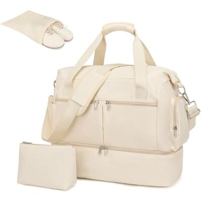 Kono Reistas 32L Waterbestendige Sporttas met Schoenencompartiment Toilettas Afneembare Schouderriem Lichtgewicht Reistas Bagage Weekendtas met Trolley Sleeve Kono Reistas 32L Waterbestendige Sporttas met Schoenencompartiment Toilettas Afneembare Schouderriem Lichtgewicht Reistas Bagage Weekendtas met Trolley Sleeve