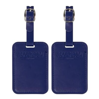 American Tourister Bagagelabels Voor koffers en tassen, met verstelbare riem, adreskaart inbegrepen, Set van 2 stuks, Donkerblauw (Dark Blue) American Tourister Bagagelabels Voor koffers en tassen, met verstelbare riem, adreskaart inbegrepen, Set van 2 stuks, Donkerblauw (Dark Blue)