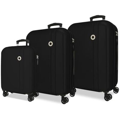 ROLL ROAD Menorca Kofferset Zwart 52x75x27 cm Hard ABS Geïntegreerd Combinatieslot 188L 10.35kg 4 Dubbele Wielen Uitbreidbaar Handbagage ROLL ROAD Menorca Kofferset Zwart 52x75x27 cm Hard ABS Geïntegreerd Combinatieslot 188L 10.35kg 4 Dubbele Wielen Uitbreidbaar Handbagage