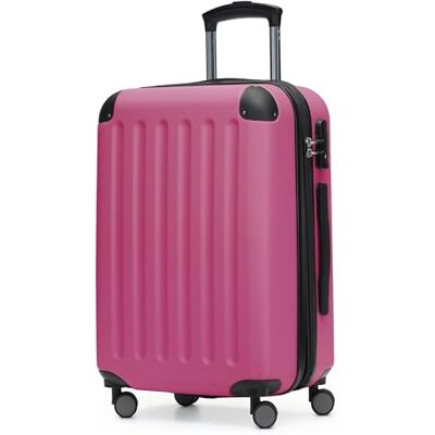 Hauptstadtkoffer Spree 4 dubbele wielen handbagage hardshell uitbreidbare koffer 55 cm trolley, 42 liter, Roze Hauptstadtkoffer Spree 4 dubbele wielen handbagage hardshell uitbreidbare koffer 55 cm trolley, 42 liter, Roze