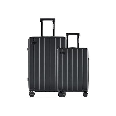 ETERNITIVE Harde Kofferset Klein en Medium Lichtgewicht Koffers van ABS Afmetingen: 55 & 65,5 cm Reisekoffers met 360° Wielen en TSA-slot Koffer Handbagage 37L 60L Zwart ETERNITIVE Harde Kofferset Klein en Medium Lichtgewicht Koffers van ABS Afmetingen: 55 & 65,5 cm Reisekoffers met 360° Wielen en TSA-slot Koffer Handbagage 37L 60L Zwart