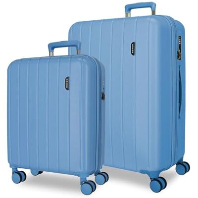 MOVOM Wood Denim Bagageset 48x68x27 cm Hard ABS Geïntegreerde TSA-sluiting 109L 6.3 kg 4 Dubbele Wielen Uitbreidbaar Handbagage MOVOM Wood Denim Bagageset 48x68x27 cm Hard ABS Geïntegreerde TSA-sluiting 109L 6.3 kg 4 Dubbele Wielen Uitbreidbaar Handbagage