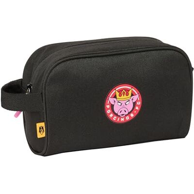 SAFTA Kings League Porcinos Toilettas voor kinderen, met handvat, gemakkelijk te reinigen, comfortabel en veelzijdig, kwaliteit en duurzaamheid, 24 x 10 x 15 cm, zwart, Zwart, Standaard, casual SAFTA Kings League Porcinos Toilettas voor kinderen, met handvat, gemakkelijk te reinigen, comfortabel en veelzijdig, kwaliteit en duurzaamheid, 24 x 10 x 15 cm, zwart, Zwart, Standaard, casual