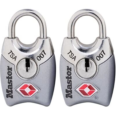 Master Lock 4689T TSA-goedgekeurd slot, kleuren kunnen variëren, 2 stuks Master Lock 4689T TSA-goedgekeurd slot, kleuren kunnen variëren, 2 stuks