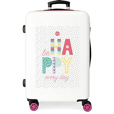 MOVOM Enso Be Happy Middelgrote koffer, roze, 45 x 68 x 26 cm, harde schaal, ABS-combinatieslot, 70 l, 3,7 kg, 4 dubbele wielen MOVOM Enso Be Happy Middelgrote koffer, roze, 45 x 68 x 26 cm, harde schaal, ABS-combinatieslot, 70 l, 3,7 kg, 4 dubbele wielen
