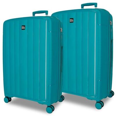 ROLL ROAD Acadia Kofferset Turquoise Groen 65/75 cm Hard Polypropyleen Geïntegreerd Combinatieslot 172L 7.6 kg 4 Dubbele Wielen Uitbreidbaar ROLL ROAD Acadia Kofferset Turquoise Groen 65/75 cm Hard Polypropyleen Geïntegreerd Combinatieslot 172L 7.6 kg 4 Dubbele Wielen Uitbreidbaar