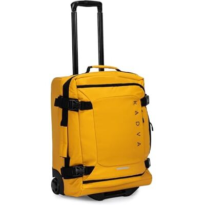 KADVA Lazio reiskoffer op wieltjes, 42-102 liter, handbagage, soft shell met 2 wielen, telescopisch frame, geel, 74 L, koffer KADVA Lazio reiskoffer op wieltjes, 42-102 liter, handbagage, soft shell met 2 wielen, telescopisch frame, geel, 74 L, koffer