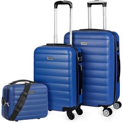 ITACA Valise Cabine 55x40x20 Rigide Légère à Roulette 4 Roues Pivotantes avec Combinatie Hangslot Bagage Cabine Idéal pour Voyager en Avion Petite Valise Compacte Compatibel met Ryanair, Blauw ITACA Valise Cabine 55x40x20 Rigide Légère à Roulette 4 Roues Pivotantes avec Combinatie Hangslot Bagage Cabine Idéal pour Voyager en Avion Petite Valise Compacte Compatibel met Ryanair, Blauw
