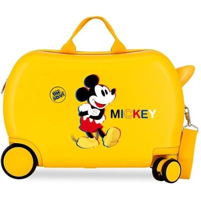 Disney Mickey All Smile Valise Cabine, meerkleurig, 38 x 55 x 20 cm, robuuste ABS-kunststof, fermetuur met combinatielijst, 35 l, 2 kg, 4 dubbele rode vakken, Geel, Eén maat, kinderkoffer Disney Mickey All Smile Valise Cabine, meerkleurig, 38 x 55 x 20 cm, robuuste ABS-kunststof, fermetuur met combinatielijst, 35 l, 2 kg, 4 dubbele rode vakken, Geel, Eén maat, kinderkoffer