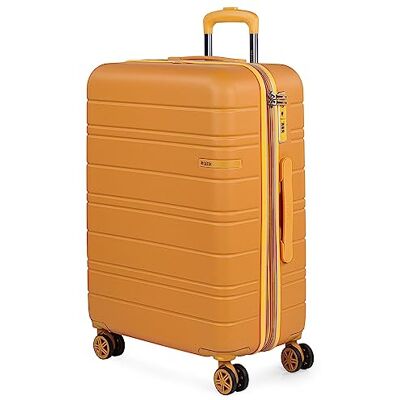 JASLEN Middelgrote Koffer. Medium Trolley Reiskoffer van . Lichtgewicht ABS Harde Schaal 4 Wielen Cijferslot, Iriserende Mosterd JASLEN Middelgrote Koffer. Medium Trolley Reiskoffer van . Lichtgewicht ABS Harde Schaal 4 Wielen Cijferslot, Iriserende Mosterd