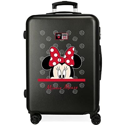 Disney My Pretty Bow kofferset, Zwart, 48x68x26 cms, Middelgrote koffer Disney My Pretty Bow kofferset, Zwart, 48x68x26 cms, Middelgrote koffer