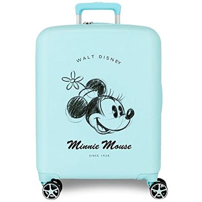 Disney Minnie You Are Magic cabinekoffer, blauw, 40 x 55 x 20 cm, robuust, ABS-kunststof, geïntegreerde TSA-sluiting, 38,4 l, 2,82 kg, 4 dubbele wielen, handbagage, Blauw, Eén maat, cabinekoffer Disney Minnie You Are Magic cabinekoffer, blauw, 40 x 55 x 20 cm, robuust, ABS-kunststof, geïntegreerde TSA-sluiting, 38,4 l, 2,82 kg, 4 dubbele wielen, handbagage, Blauw, Eén maat, cabinekoffer