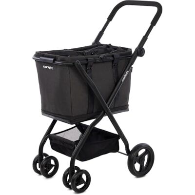Carlett Cube S Opvouwbare boodschappenwagen + uitneembare tas Mandje kan worden omgevormd tot handtas Waterdichte stof 360° afneembare wielen Compact en elegant ontwerp Volcano Carlett Cube S Opvouwbare boodschappenwagen + uitneembare tas Mandje kan worden omgevormd tot handtas Waterdichte stof 360° afneembare wielen Compact en elegant ontwerp Volcano