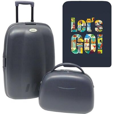 WELL HOME MOBILIARIO & DECORACIÓN Set met koffertrolley + ABS-make-uptas inclusief een beschermhoes van Let's Go, Meerkleurig, Kofferset trolley + toilettas met beschermhoes WELL HOME MOBILIARIO & DECORACIÓN Set met koffertrolley + ABS-make-uptas inclusief een beschermhoes van Let's Go, Meerkleurig, Kofferset trolley + toilettas met beschermhoes