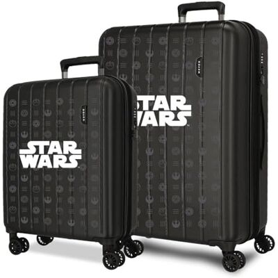 Disney Joumma Star Wars Kofferset, zwart, 55/65 cm, stijf, 6,8 kg, TSA-sluiting, ABS, 6,8 kg, 109 l, uittrekbaar, handbagage Disney Joumma Star Wars Kofferset, zwart, 55/65 cm, stijf, 6,8 kg, TSA-sluiting, ABS, 6,8 kg, 109 l, uittrekbaar, handbagage