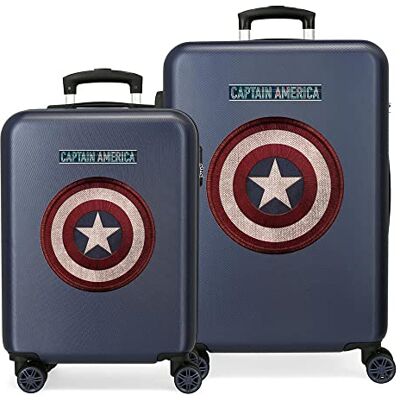 Marvel Avengers Captain America, blauw, 55/68 cms, kofferset Marvel Avengers Captain America, blauw, 55/68 cms, kofferset
