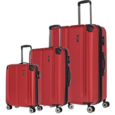 travelite boordtrolley handbagage koffer, rood, Trolley Set (L/M/S), 3-delige kofferset travelite boordtrolley handbagage koffer, rood, Trolley Set (L/M/S), 3-delige kofferset
