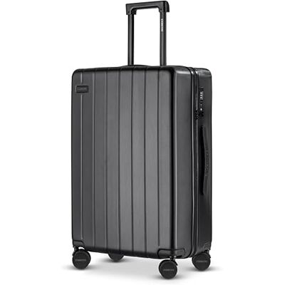 ETERNITIVE Grote Koffer Reiskoffer van ABS Afmetingen: 75,5 x 49 x 30 cm Trolleykoffer 99L Harde Koffer met TSA-slot Lichtgewicht Koffer met 360° Wielen Kleur: Zwart ETERNITIVE Grote Koffer Reiskoffer van ABS Afmetingen: 75,5 x 49 x 30 cm Trolleykoffer 99L Harde Koffer met TSA-slot Lichtgewicht Koffer met 360° Wielen Kleur: Zwart