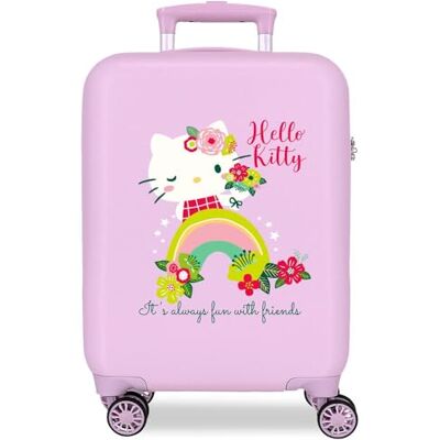 Hello Kitty Sanrio Always Fun with Friends-cabinekoffer, roze, 33 x 50 x 20 cm, stijf, 2,3 kg, ABS, 2,3 kg, 28,4 l, handbagage Hello Kitty Sanrio Always Fun with Friends-cabinekoffer, roze, 33 x 50 x 20 cm, stijf, 2,3 kg, ABS, 2,3 kg, 28,4 l, handbagage