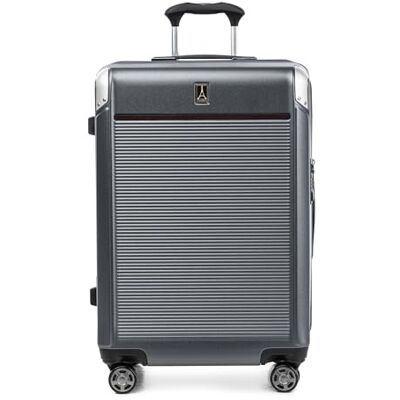 Travelpro Platinum Elite Harde koffer met draaibare wielen, TSA-slot, harde schaal, polycarbonaat koffer, Vintage-grijs, Carry-on with Laptop Pocket 21-Inch, Platinum Elite Harde koffer met draaibare Travelpro Platinum Elite Harde koffer met draaibare wielen, TSA-slot, harde schaal, polycarbonaat koffer, Vintage-grijs, Carry-on with Laptop Pocket 21-Inch, Platinum Elite Harde koffer met draaibare