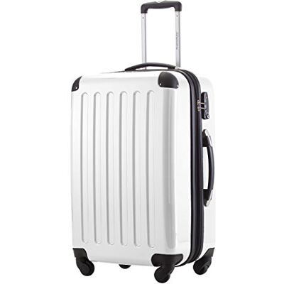 Hauptstadtkoffer ALEX Uitbreidbare hardschalige koffer 65 cm (74 l) met TSA-slot, robuuste trolley-reiskoffer met 4 dubbele wielen, Wit Hauptstadtkoffer ALEX Uitbreidbare hardschalige koffer 65 cm (74 l) met TSA-slot, robuuste trolley-reiskoffer met 4 dubbele wielen, Wit