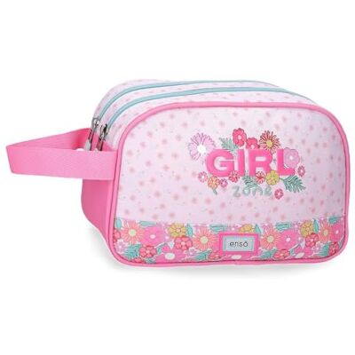 Enso Girl Zone Twee Compartimenten Aanpasbaar Toilettas Fuchsia 26x16x10 cm Polyester Enso Girl Zone Twee Compartimenten Aanpasbaar Toilettas Fuchsia 26x16x10 cm Polyester