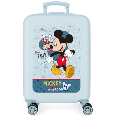 Disney Mickey Road Trip cabinekoffer, blauw, 38 x 55 x 20 cm, stijve ABS-combinatiesluiting, zijdelingse 34 l, 2 kg, 4 wielen, handbagage, Blauw, Maleta, cabinekoffer Disney Mickey Road Trip cabinekoffer, blauw, 38 x 55 x 20 cm, stijve ABS-combinatiesluiting, zijdelingse 34 l, 2 kg, 4 wielen, handbagage, Blauw, Maleta, cabinekoffer