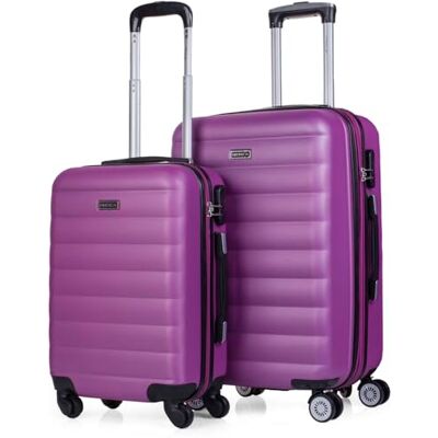 ITACA Middelgrote Koffer. Medium Trolley Reiskoffer van . Lichtgewicht ABS Harde Schaal 4 Wielen Cijferslot, Paars ITACA Middelgrote Koffer. Medium Trolley Reiskoffer van . Lichtgewicht ABS Harde Schaal 4 Wielen Cijferslot, Paars
