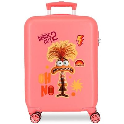 Disney Joumma Sacs Valise Cabine Inside out 2 Kleuren ABS stijve Fermeture met latérale combinatie 4 roues dubbele tas à main., angst, Eén maat, koffer Disney Joumma Sacs Valise Cabine Inside out 2 Kleuren ABS stijve Fermeture met latérale combinatie 4 roues dubbele tas à main., angst, Eén maat, koffer