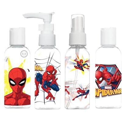 Marvel Transparant Spider-Man vliegtuigetui – compact formaat – voor vloeibare cosmetica – kinderen – officieel Disney-product/ Marvel Transparant Spider-Man vliegtuigetui – compact formaat – voor vloeibare cosmetica – kinderen – officieel Disney-product/