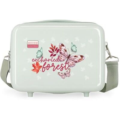 MOVOM Enchanted Forest Toilettas, aanpasbaar, groen, 29 x 21 x 15 cm, stijf, ABS, 9,14 l, 0,8 kg, Groen, Verstelbare make-uptas met schouderriem MOVOM Enchanted Forest Toilettas, aanpasbaar, groen, 29 x 21 x 15 cm, stijf, ABS, 9,14 l, 0,8 kg, Groen, Verstelbare make-uptas met schouderriem