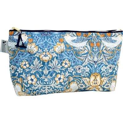 Vagabond Bags Ltd William Morris Aardbei Theif Medium Sack Bag, Blauw, 26cm x 16cm x 8cm, Zachte tas met ritssluiting Vagabond Bags Ltd William Morris Aardbei Theif Medium Sack Bag, Blauw, 26cm x 16cm x 8cm, Zachte tas met ritssluiting