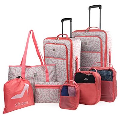 ITACA Set Valise Souple 4 Roues pcs, Set De Valises Souples De Voyage licht, Valise Soute Souple, Lot De Valises Légères Résistantes Pour Déplacements. Combinatie Hangslot. Met toilettas ITACA Set Valise Souple 4 Roues pcs, Set De Valises Souples De Voyage licht, Valise Soute Souple, Lot De Valises Légères Résistantes Pour Déplacements. Combinatie Hangslot. Met toilettas