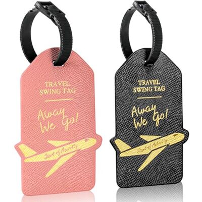 Alyvisun 2 Stuks Bagagelabels voor Koffers, PU Bagage Etiketten Bagagelabels Kofferlabels, Travel Bagage Tags Kofferaanhanger Bagagelabel voor Reisbagage, Bagage Koffers Tags voor Bagage Tassen Alyvisun 2 Stuks Bagagelabels voor Koffers, PU Bagage Etiketten Bagagelabels Kofferlabels, Travel Bagage Tags Kofferaanhanger Bagagelabel voor Reisbagage, Bagage Koffers Tags voor Bagage Tassen
