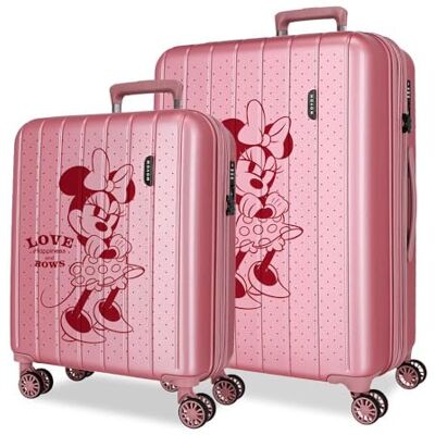 Disney Joumma Minnie Love Kofferset, roze, 55/65 cm, 6,8 kg, TSA-sluiting, ABS, 6,8 kg, 109 l, uittrekbaar, handbagage Disney Joumma Minnie Love Kofferset, roze, 55/65 cm, 6,8 kg, TSA-sluiting, ABS, 6,8 kg, 109 l, uittrekbaar, handbagage