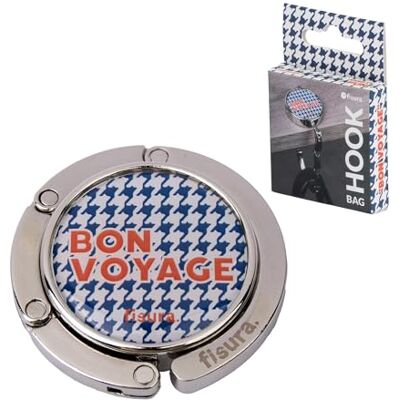 Fisura Originele "bon voyage" opvouwbare zakhaak, antislip, blauw, voor handtas, jas, rugzak, opvouwbaar, max. 6 kg Fisura Originele "bon voyage" opvouwbare zakhaak, antislip, blauw, voor handtas, jas, rugzak, opvouwbaar, max. 6 kg