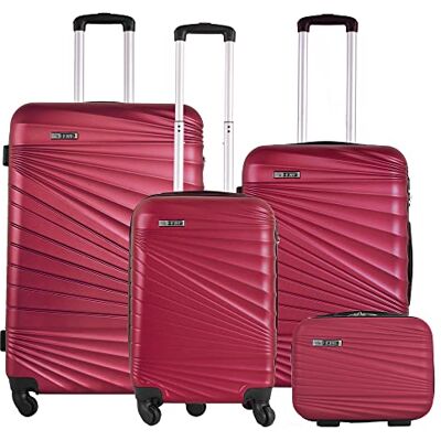 WELL HOME MOBILIARIO & DECORACIÓN Harde kofferset, 4 stuks, koffer, cabine, 56 cm, middelgrote koffer, 66 cm, grote koffer, 76 cm, toilettas, 23 cm, koraal, melocoton, 26 pulgadas, harde koffer sets WELL HOME MOBILIARIO & DECORACIÓN Harde kofferset, 4 stuks, koffer, cabine, 56 cm, middelgrote koffer, 66 cm, grote koffer, 76 cm, toilettas, 23 cm, koraal, melocoton, 26 pulgadas, harde koffer sets