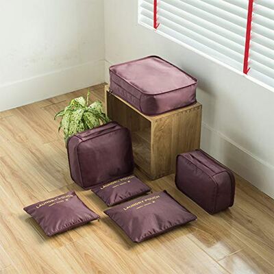 kabinga reizen, multifunctioneel, waterafstotend, opslag voor bagage en ondergoed, 6-delig, uniseks, volwassenen, bordeauxrood, M kabinga reizen, multifunctioneel, waterafstotend, opslag voor bagage en ondergoed, 6-delig, uniseks, volwassenen, bordeauxrood, M