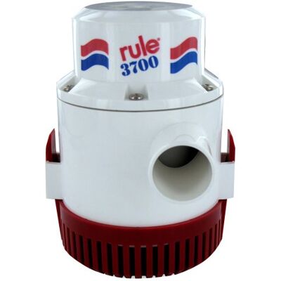 Rule Regel, 3700 GPH Marine Bilge Pomp, Niet-automatisch, 16A 24 volt DC, Wit/Rood Rule Regel, 3700 GPH Marine Bilge Pomp, Niet-automatisch, 16A 24 volt DC, Wit/Rood